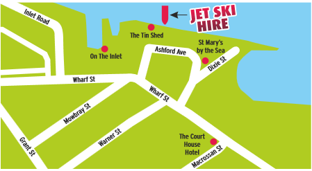Port Douglas Jet Ski Hire Map